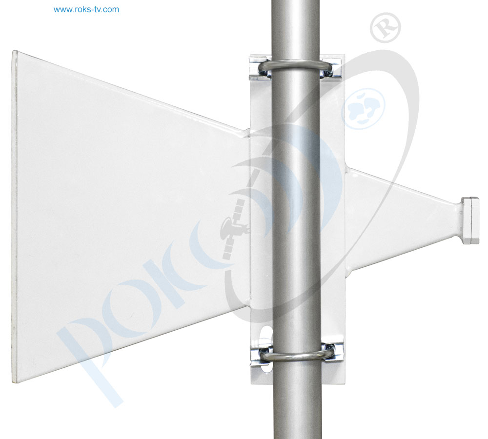 Short sector antenna ku band h pol 180 deg side